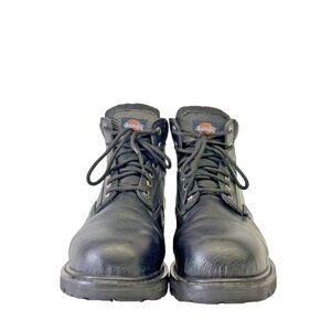 Dickies Prowler Steel Toe Boots Work Black Leather Slip Oil Resistant Men SZ 12